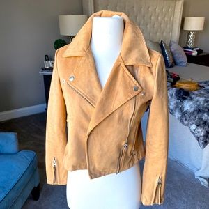 Faux Suede Moto Jacket